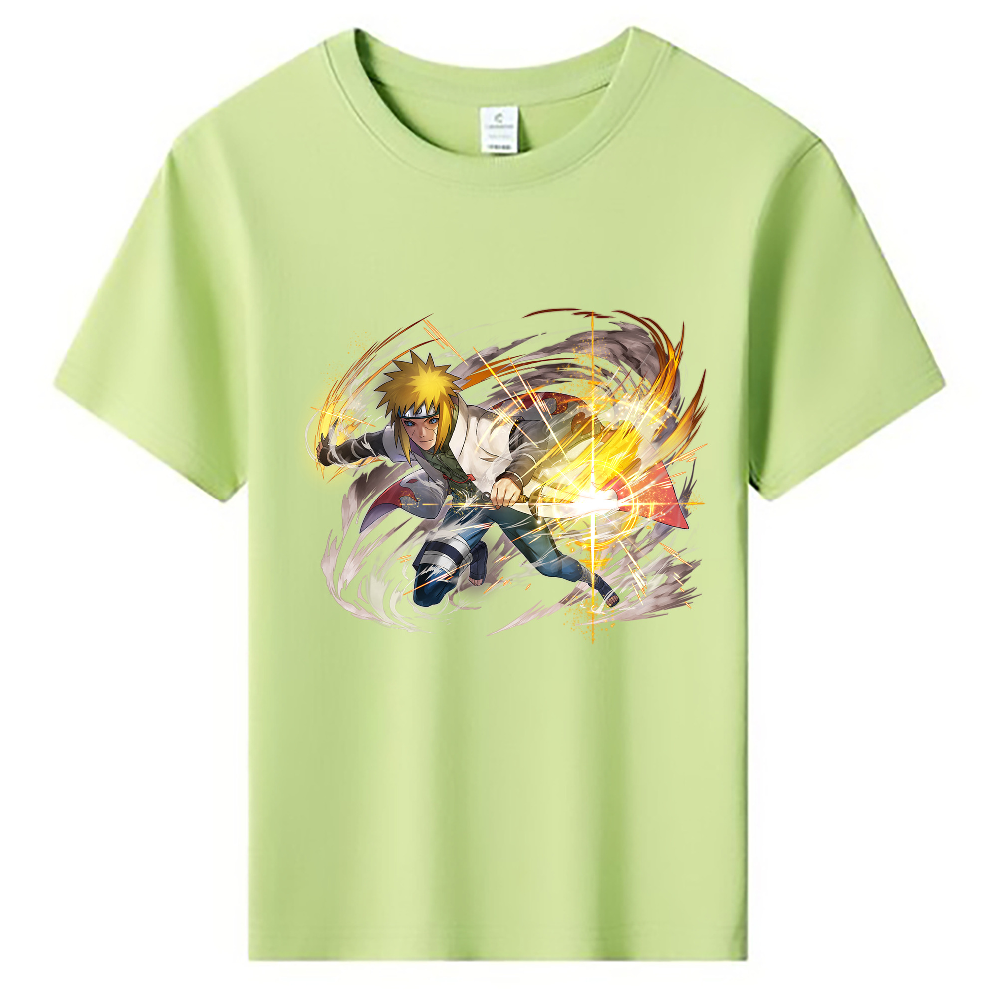 （画像用） NARUTO -ナルト- 波風 ミナト Namikaze Minato 綿100％キッズTシャツ（フロントプリント）